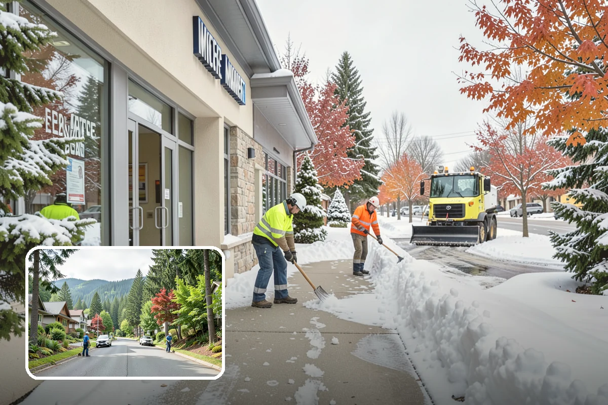 Retail Parking Lot Snow Removal in Darrington, Snohomish County, WA - Cleared lots that keep shoppers coming during storms