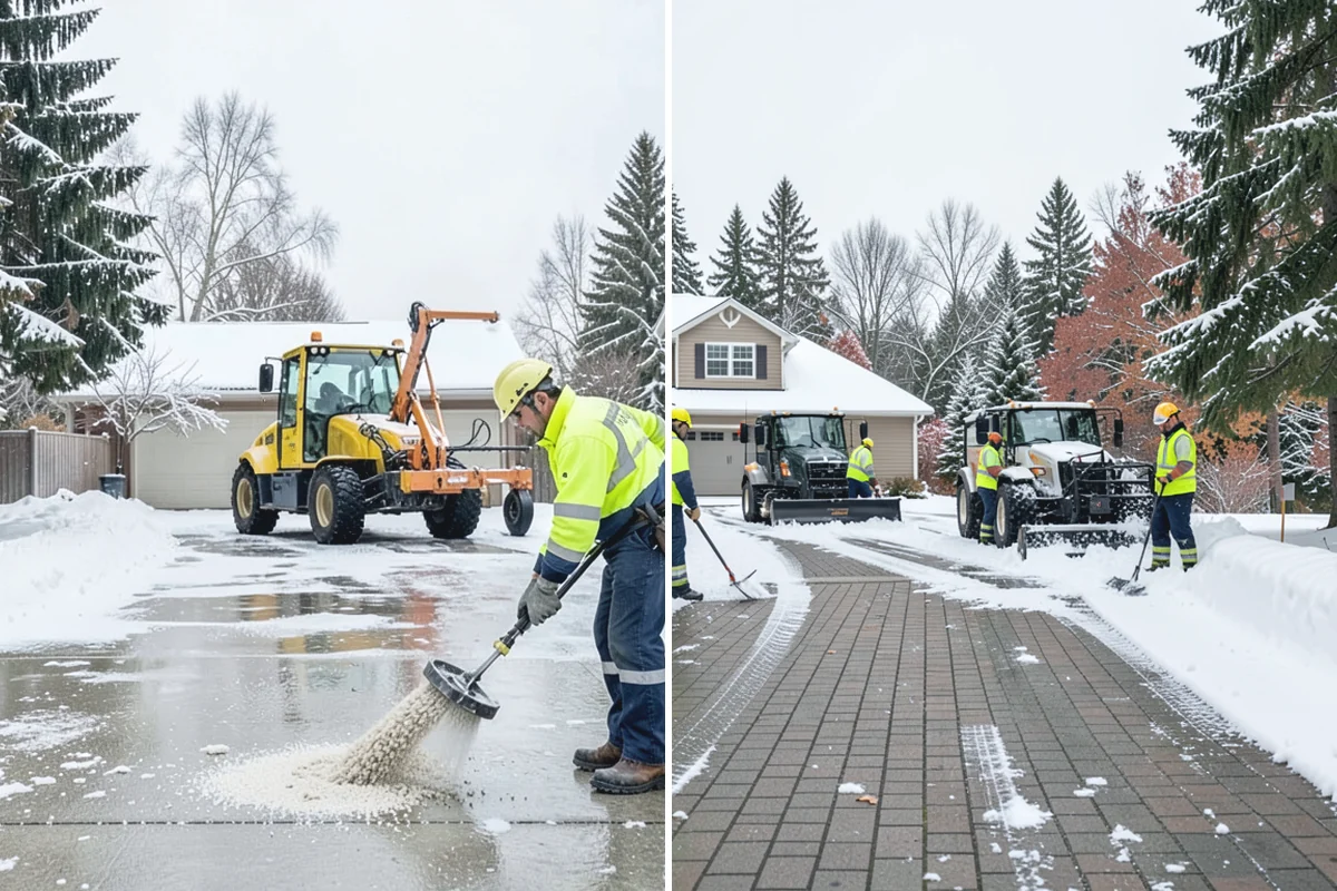 Retail Parking Lot Snow Removal in Des Moines, King County, WA - Review store hours, high-traffic zones, and cart return areas