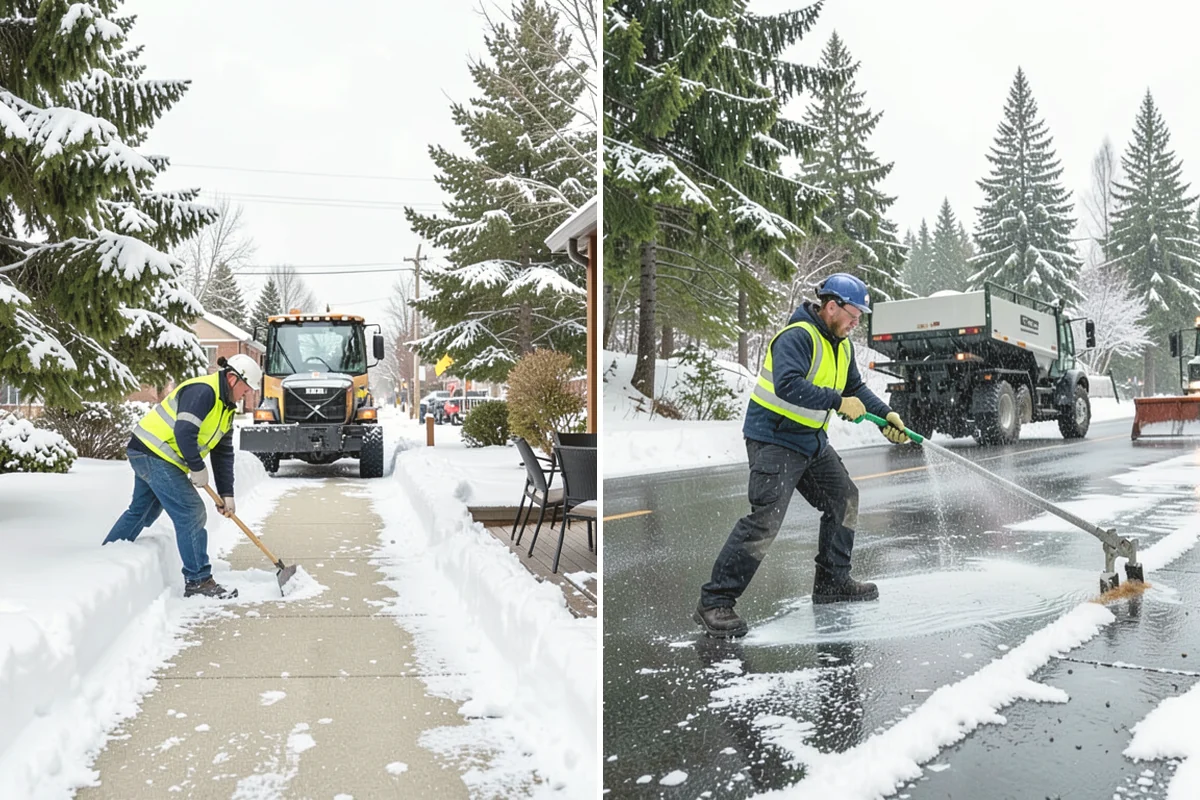 Retail Parking Lot Snow Removal in Duvall, King County, WA - Review store hours, high-traffic zones, and cart return areas
