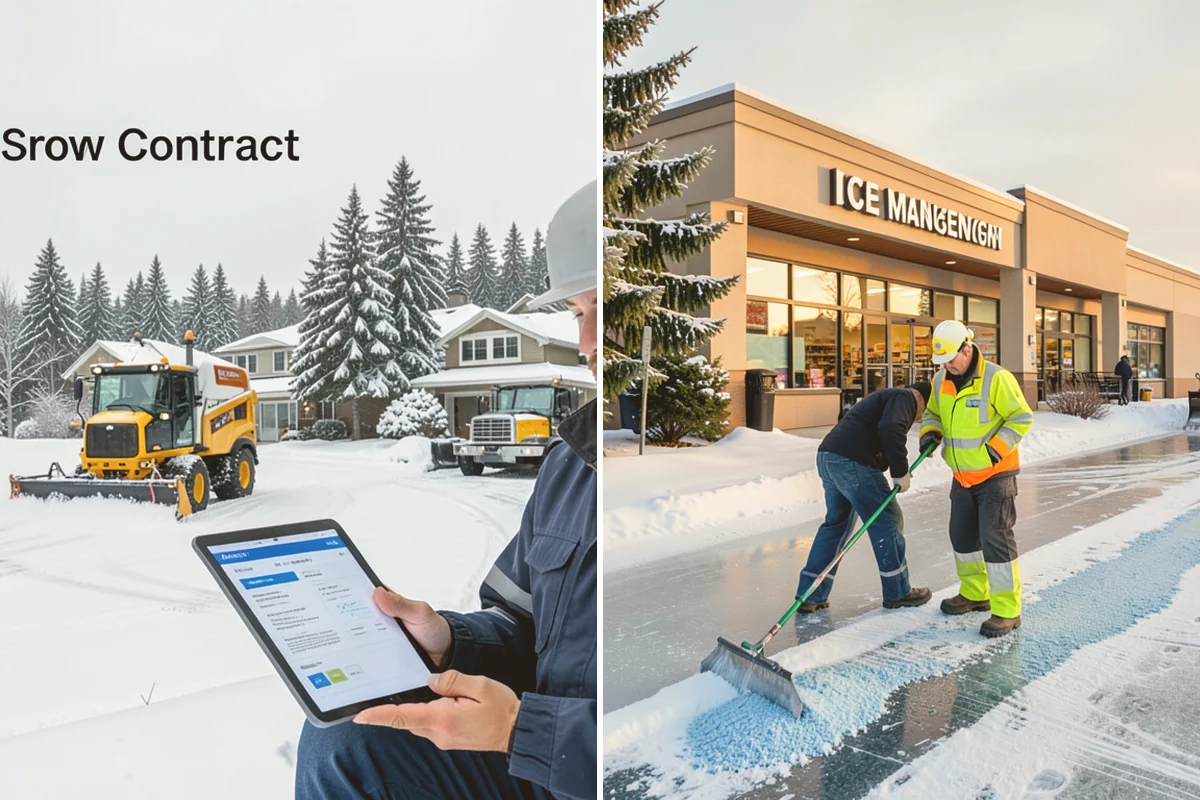 Retail Parking Lot Snow Removal in Edmonds, Snohomish County, WA - Review store hours, high-traffic zones, and cart return areas