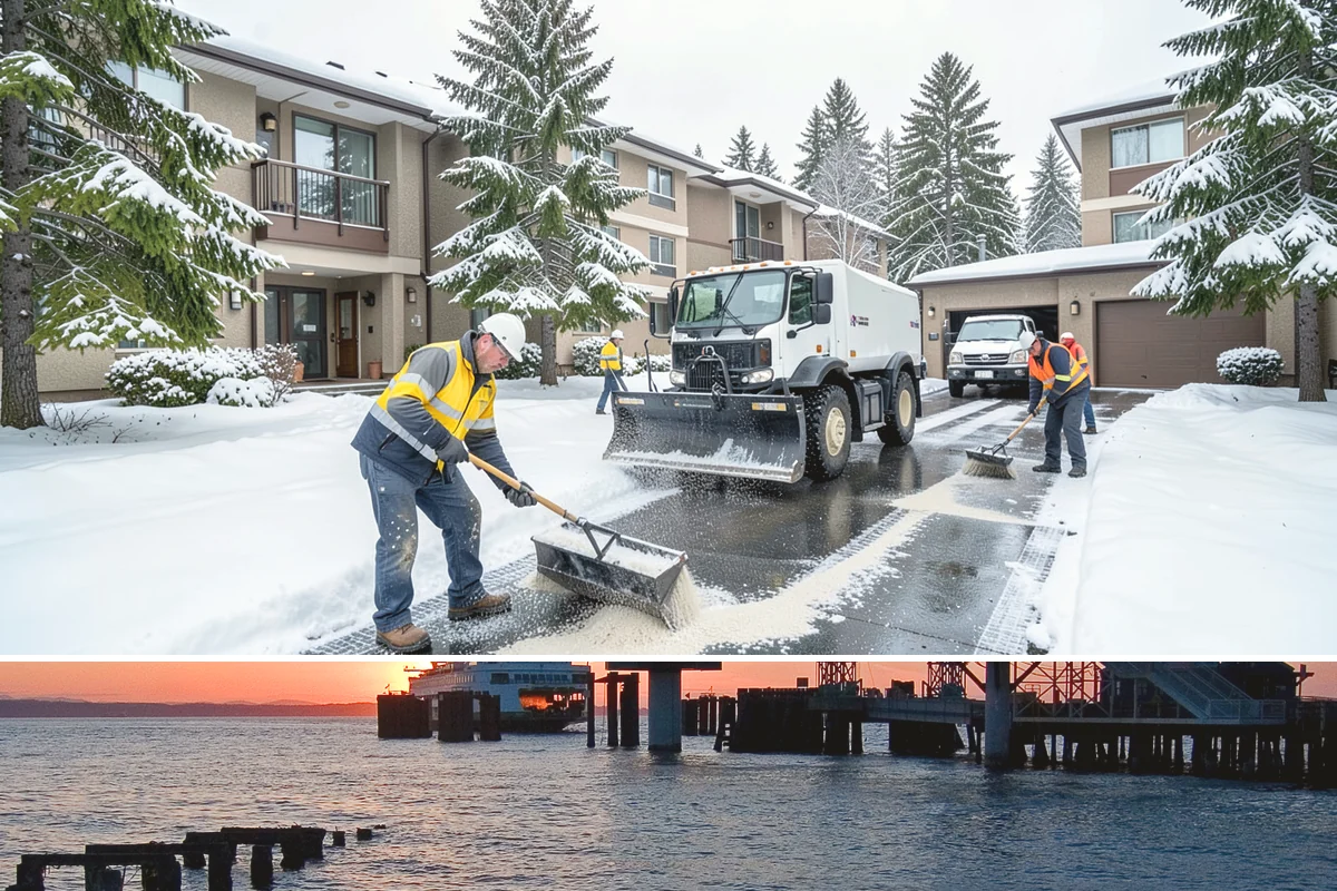 Retail Parking Lot Snow Removal in Edmonds, Snohomish County, WA - Retail lots face the highest exposure during the December holiday shopping season when cold snaps collide with peak customer...