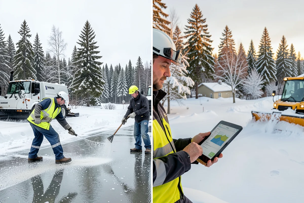 Retail Parking Lot Snow Removal in Everett, Snohomish County, WA - Review store hours, high-traffic zones, and cart return areas