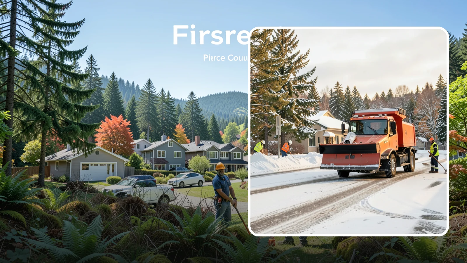 Retail Parking Lot Snow Removal in Fircrest, Pierce County, WA - Protect foot traffic and sales by keeping your retail parking lot cleared and safe through every Western Washington winter...