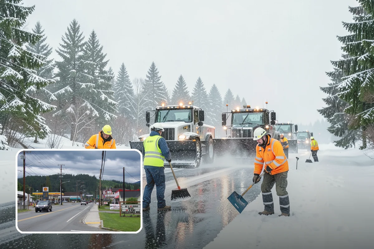 Retail Parking Lot Snow Removal in Granite Falls, Snohomish County, WA - Cleared lots that keep shoppers coming during storms