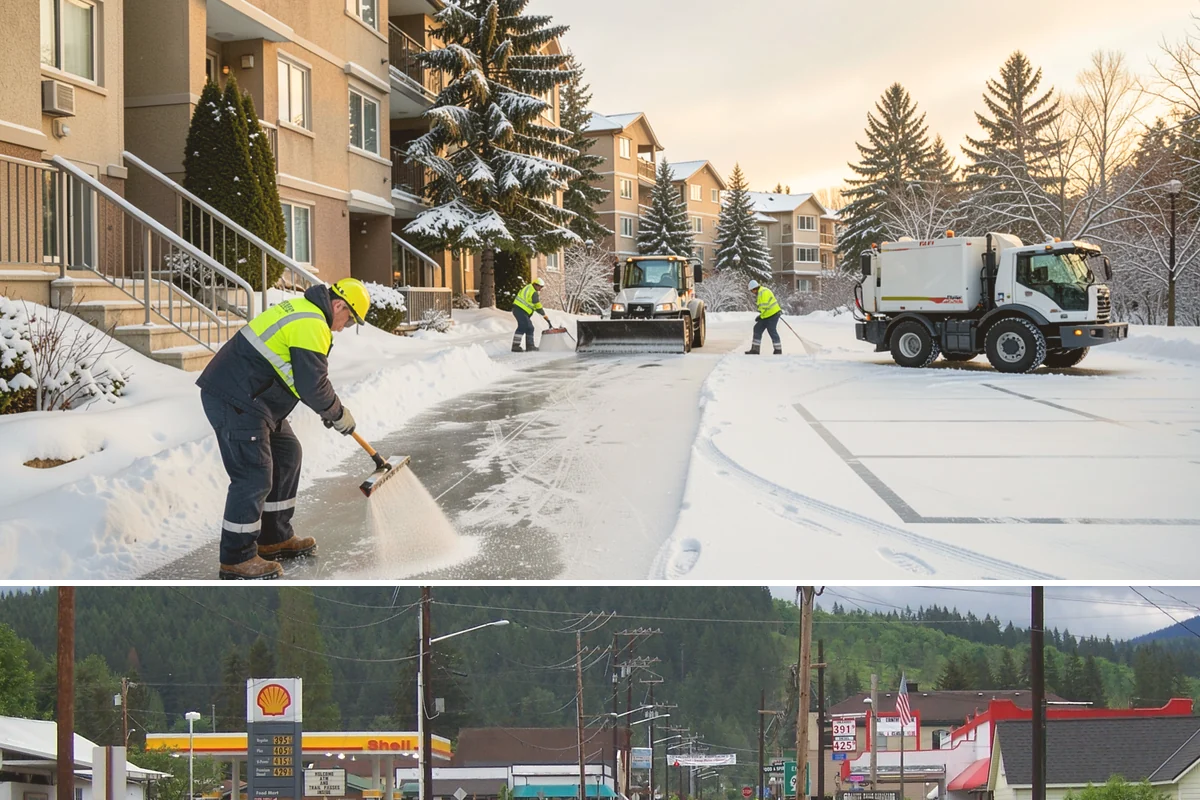 Retail Parking Lot Snow Removal in Granite Falls, Snohomish County, WA - Retail lots face the highest exposure during the December holiday shopping season when cold snaps collide with peak customer...