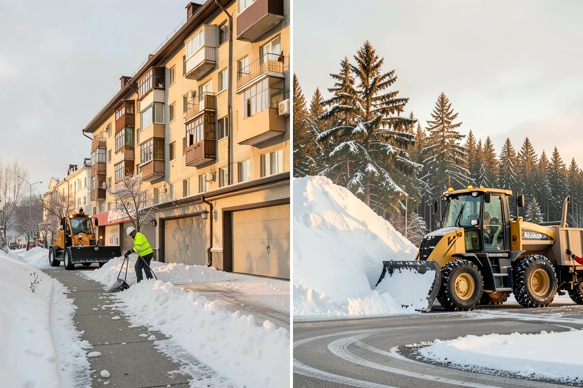 Retail Parking Lot Snow Removal in Hunts Point, King County, WA - Review store hours, high-traffic zones, and cart return areas