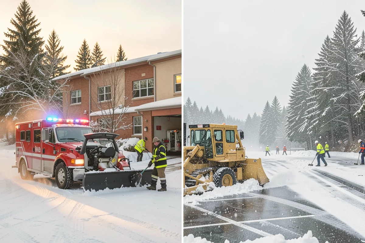 Retail Parking Lot Snow Removal in Index, Snohomish County, WA - Review store hours, high-traffic zones, and cart return areas