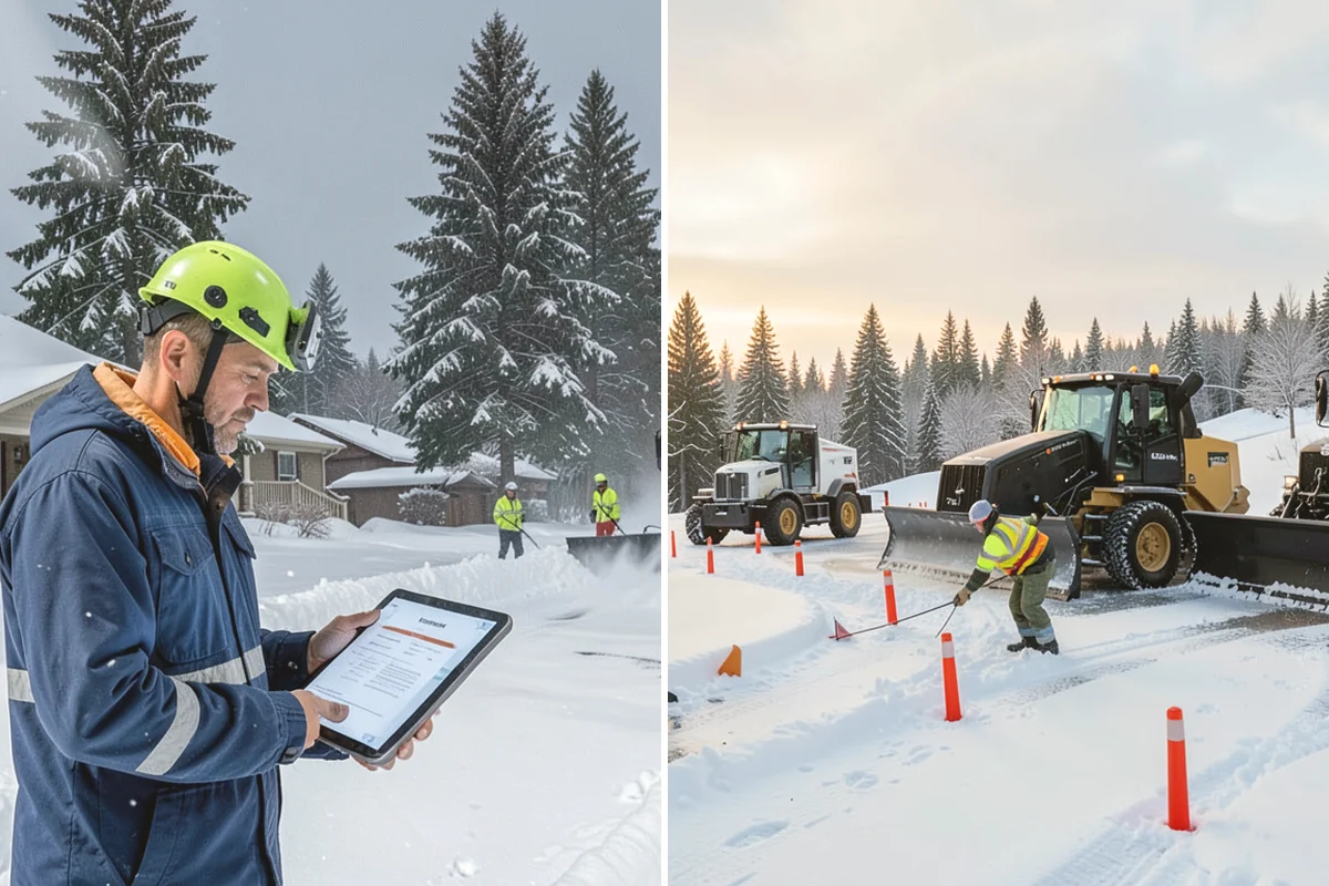 Retail Parking Lot Snow Removal in Issaquah, King County, WA - Review store hours, high-traffic zones, and cart return areas
