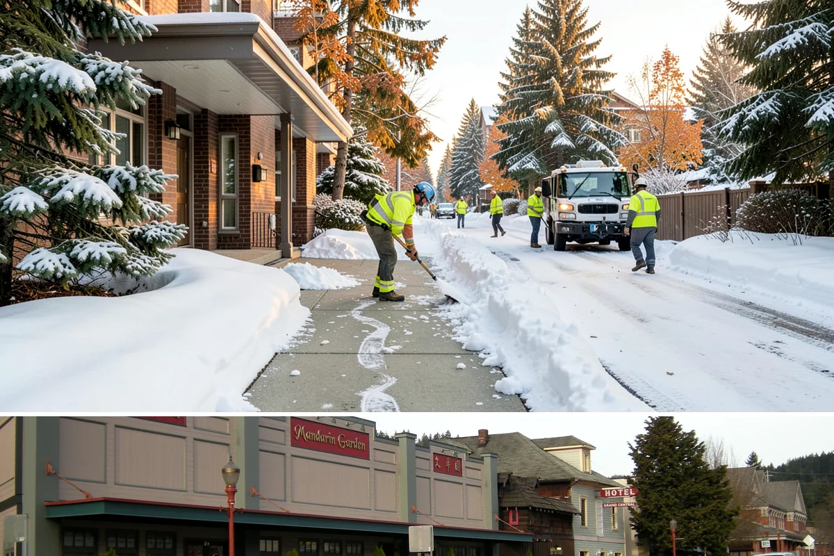 Retail Parking Lot Snow Removal in Issaquah, King County, WA - Retail lots face the highest exposure during the December holiday shopping season when cold snaps collide with peak customer...