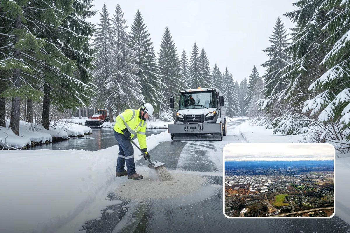 Retail Parking Lot Snow Removal in Kent, King County, WA - Cleared lots that keep shoppers coming during storms