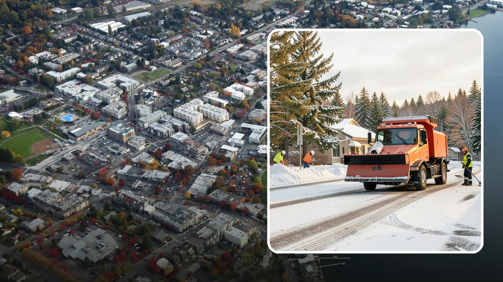 Retail Parking Lot Snow Removal in Kirkland, King County, WA - Protect foot traffic and sales by keeping your retail parking lot cleared and safe through every Western Washington winter...
