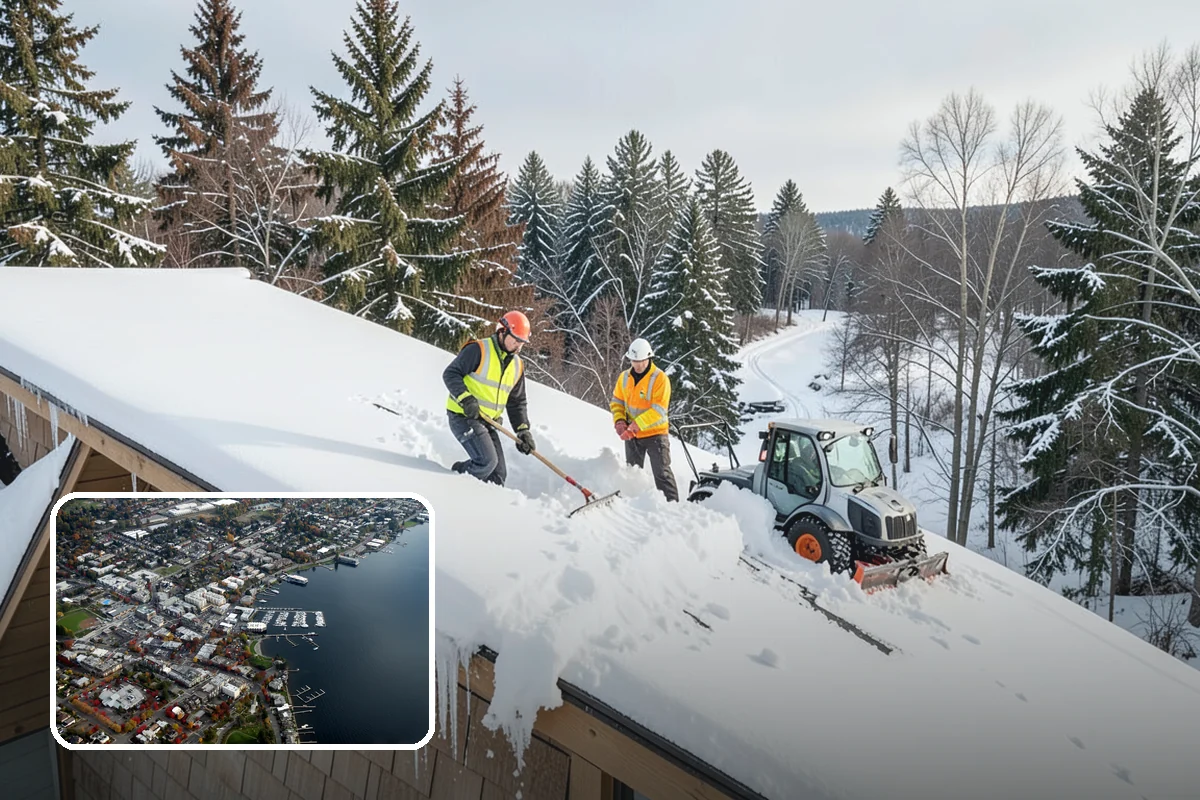 Retail Parking Lot Snow Removal in Kirkland, King County, WA - Cleared lots that keep shoppers coming during storms