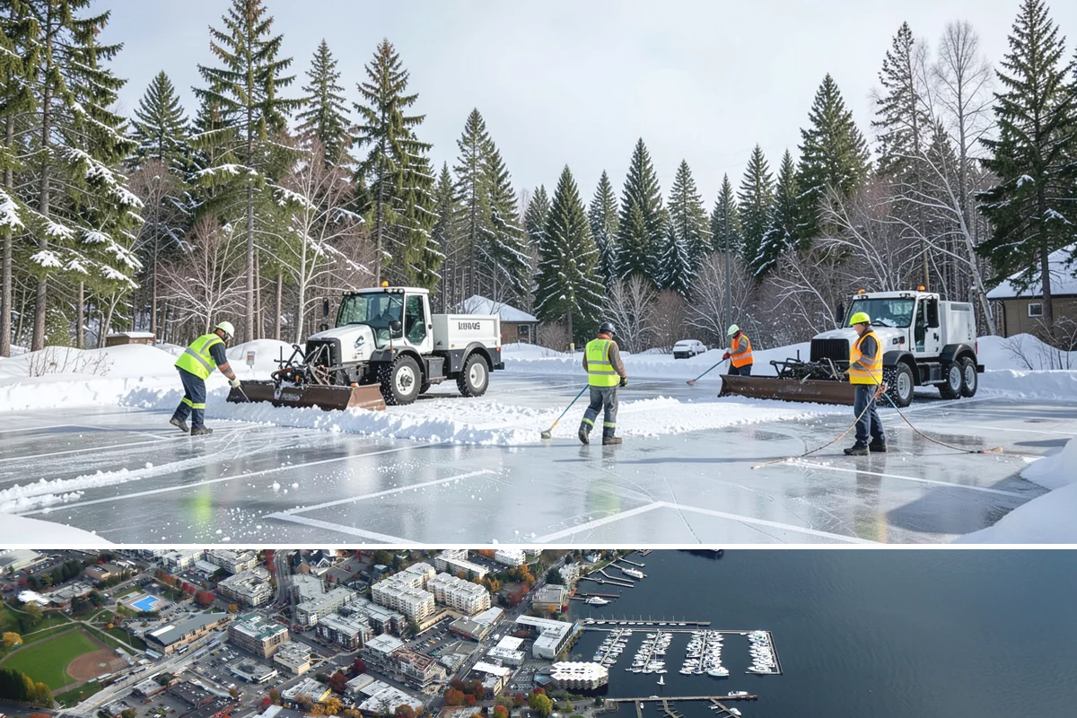 Retail Parking Lot Snow Removal in Kirkland, King County, WA - Retail lots face the highest exposure during the December holiday shopping season when cold snaps collide with peak customer...