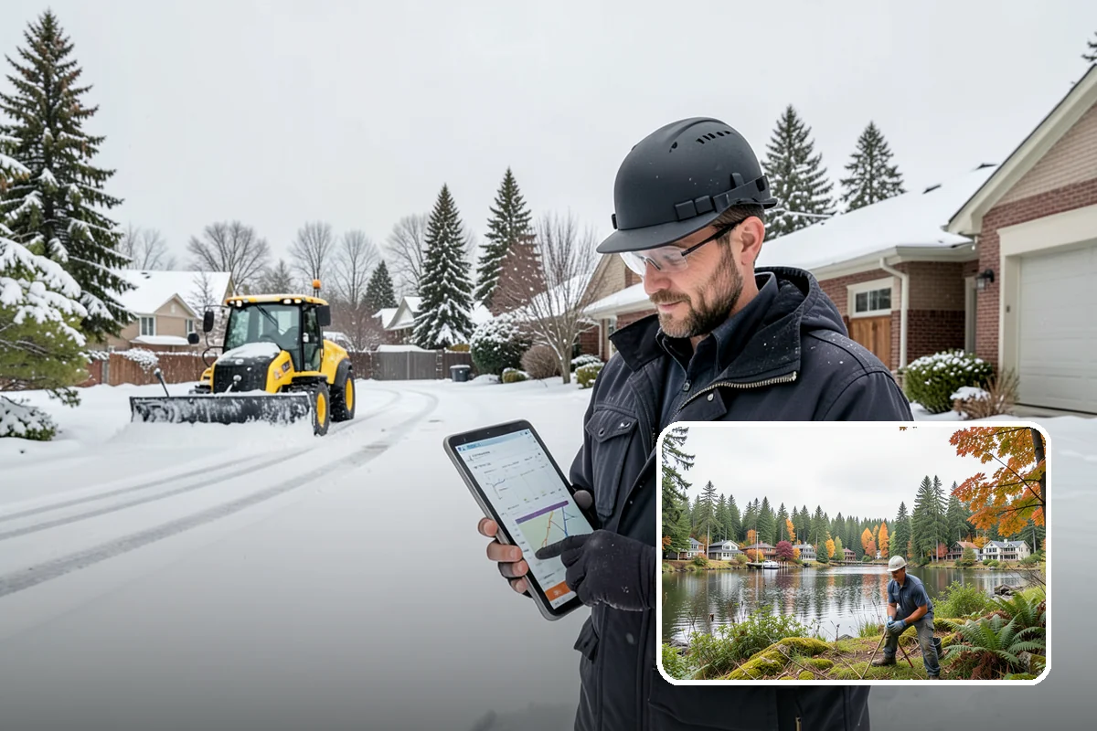 Retail Parking Lot Snow Removal in La Conner, Skagit County, WA - Cleared lots that keep shoppers coming during storms