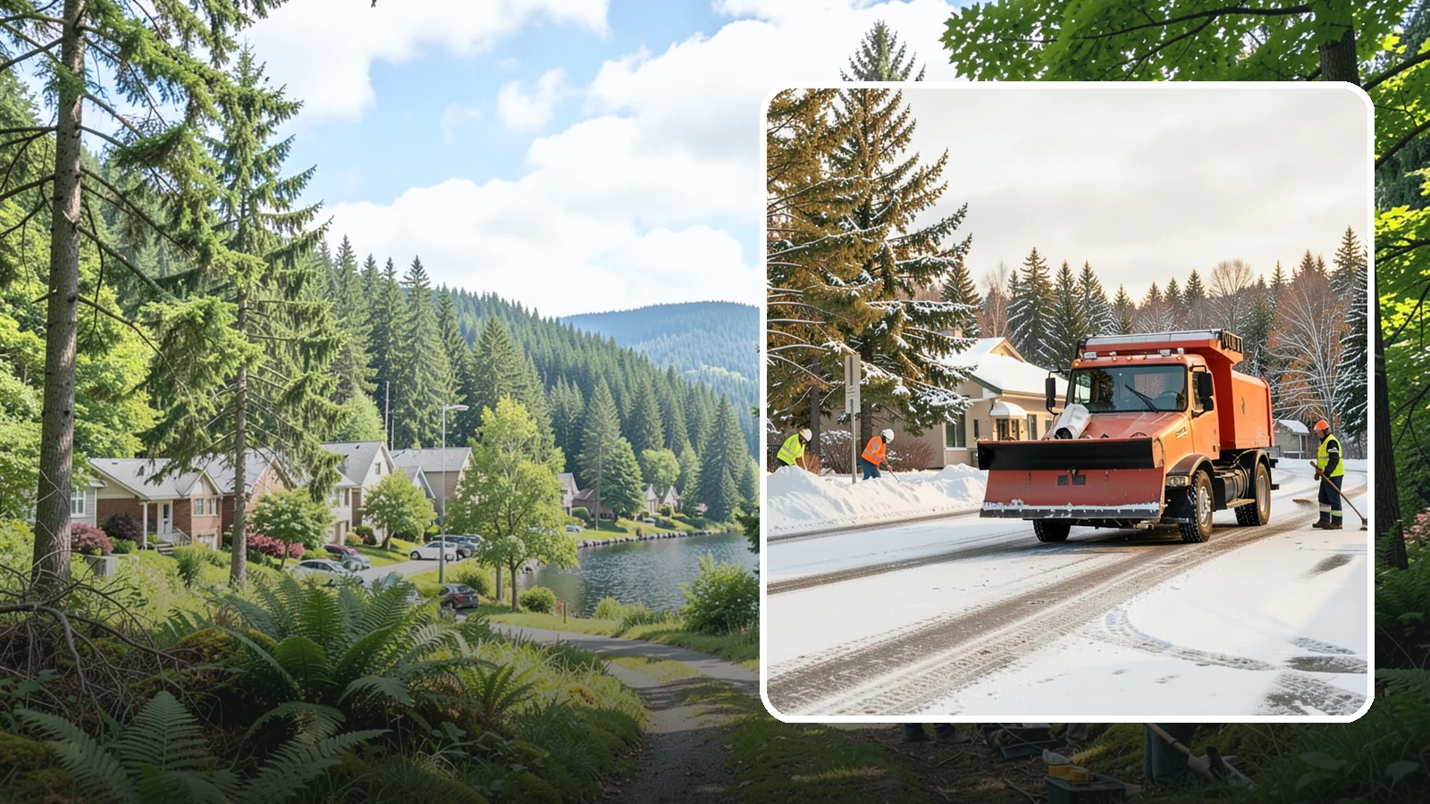 Retail Parking Lot Snow Removal in Lake Forest Park, King County, WA - Protect foot traffic and sales by keeping your retail parking lot cleared and safe through every Western Washington winter...