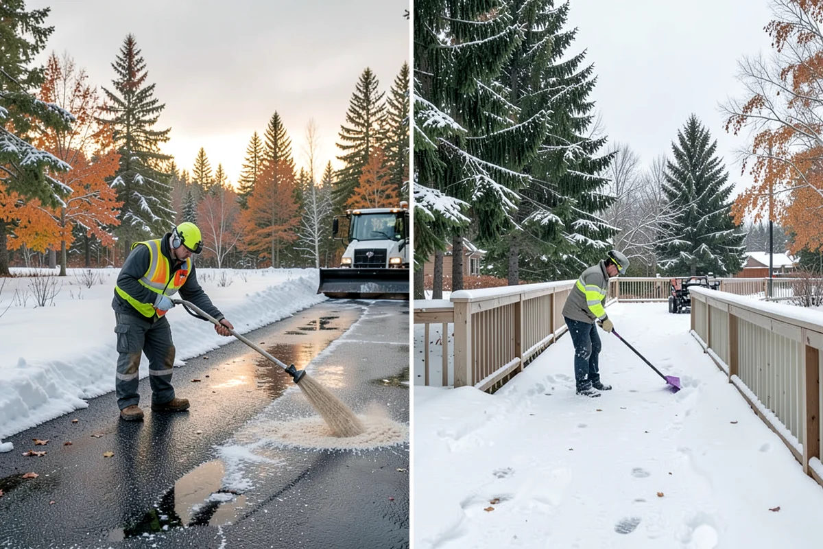 Retail Parking Lot Snow Removal in Lake Forest Park, King County, WA - Review store hours, high-traffic zones, and cart return areas