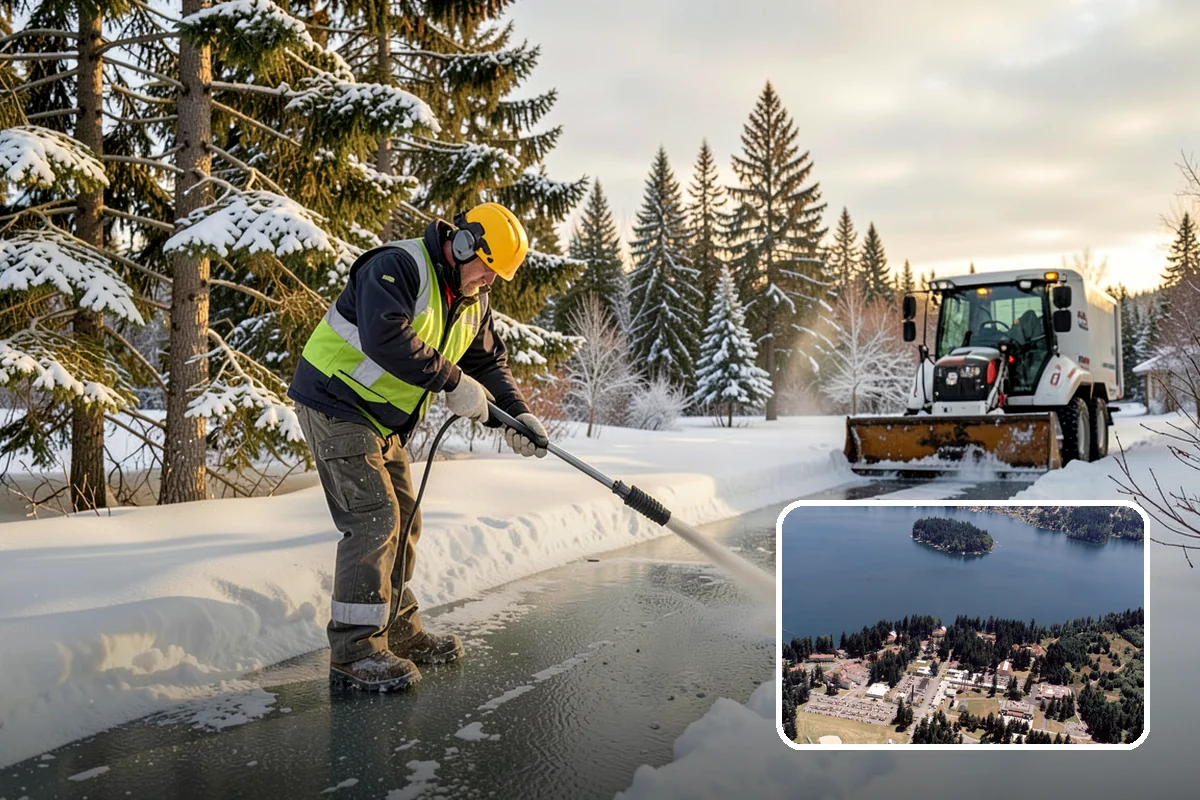 Retail Parking Lot Snow Removal in Lakewood, Pierce County, WA - Cleared lots that keep shoppers coming during storms