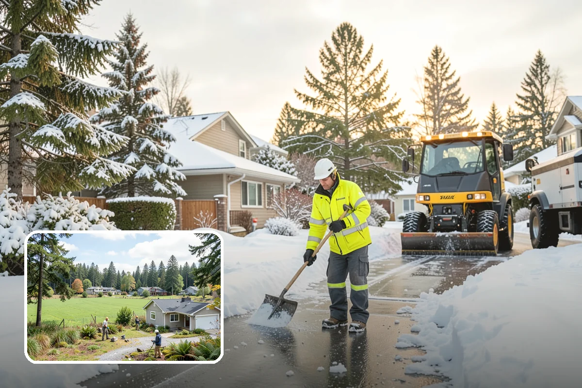 Retail Parking Lot Snow Removal in Lyman, Skagit County, WA - Cleared lots that keep shoppers coming during storms