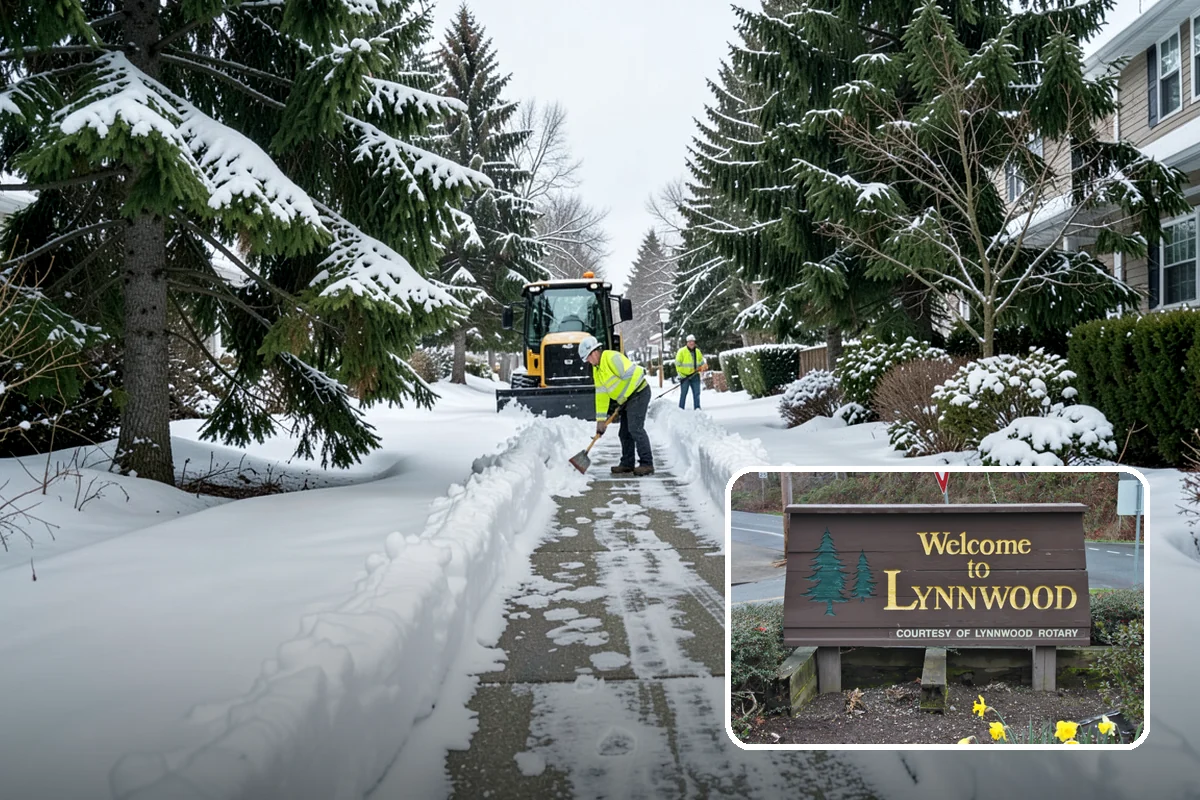 Retail Parking Lot Snow Removal in Lynnwood, Snohomish County, WA - Cleared lots that keep shoppers coming during storms