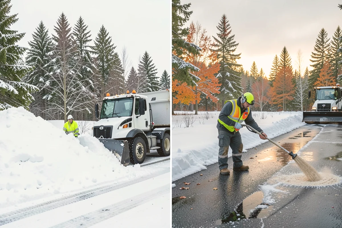 Retail Parking Lot Snow Removal in Lynnwood, Snohomish County, WA - Review store hours, high-traffic zones, and cart return areas