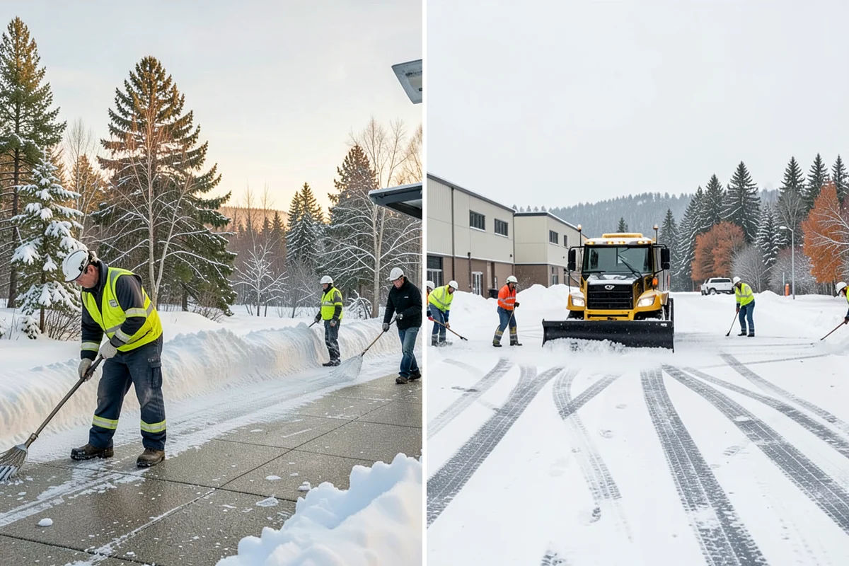Retail Parking Lot Snow Removal in Maple Valley, King County, WA - Review store hours, high-traffic zones, and cart return areas
