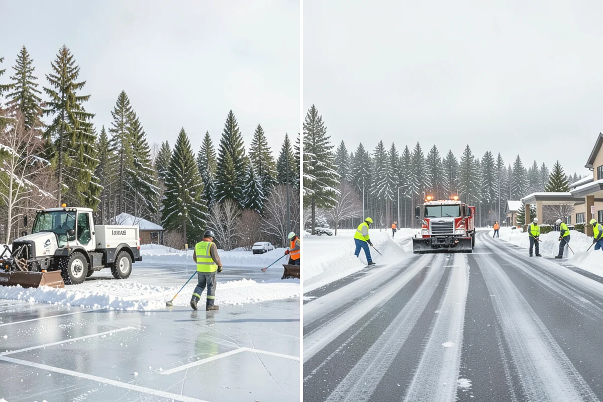 Retail Parking Lot Snow Removal in Mercer Island, King County, WA - Review store hours, high-traffic zones, and cart return areas