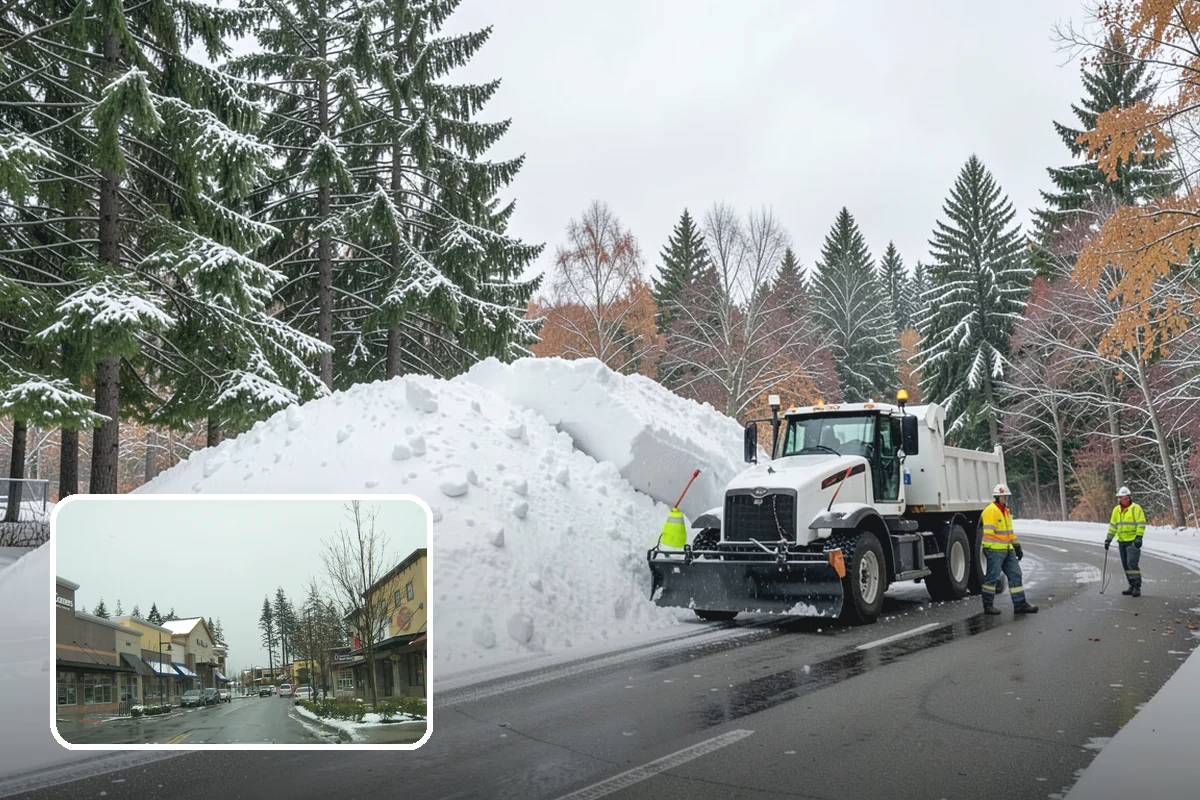 Retail Parking Lot Snow Removal in Mill Creek, Snohomish County, WA - Cleared lots that keep shoppers coming during storms