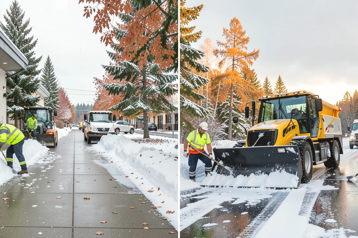 Retail Parking Lot Snow Removal in Mill Creek, Snohomish County, WA - Review store hours, high-traffic zones, and cart return areas