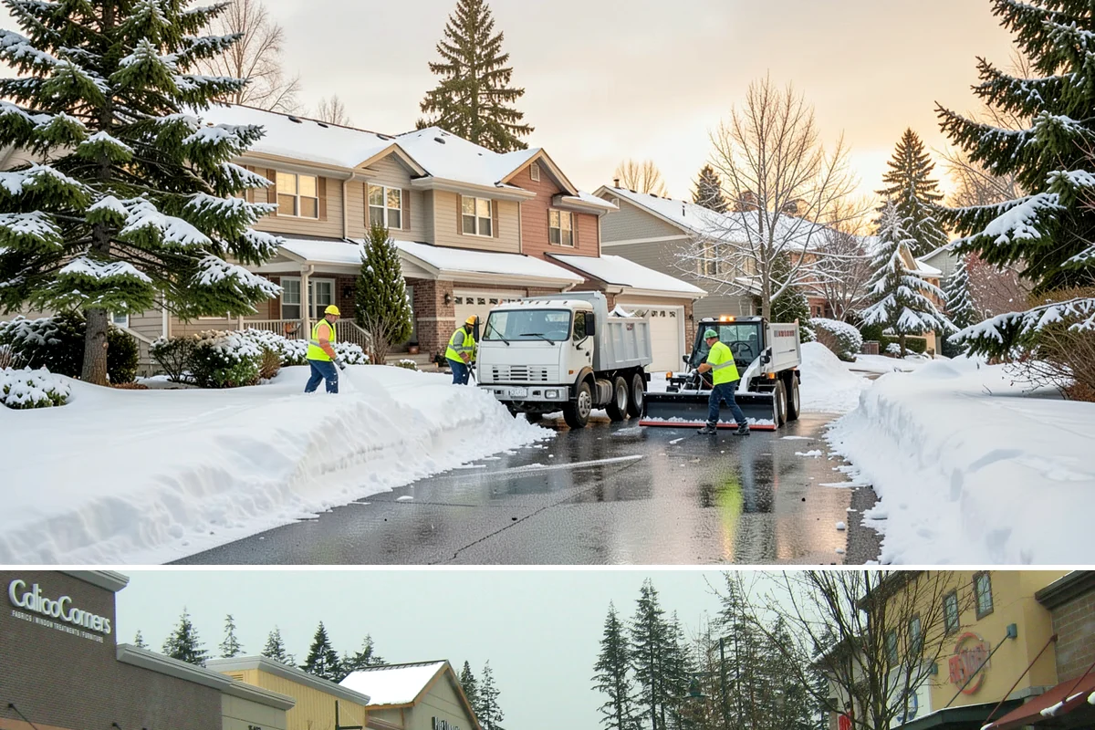 Retail Parking Lot Snow Removal in Mill Creek, Snohomish County, WA - Retail lots face the highest exposure during the December holiday shopping season when cold snaps collide with peak customer...