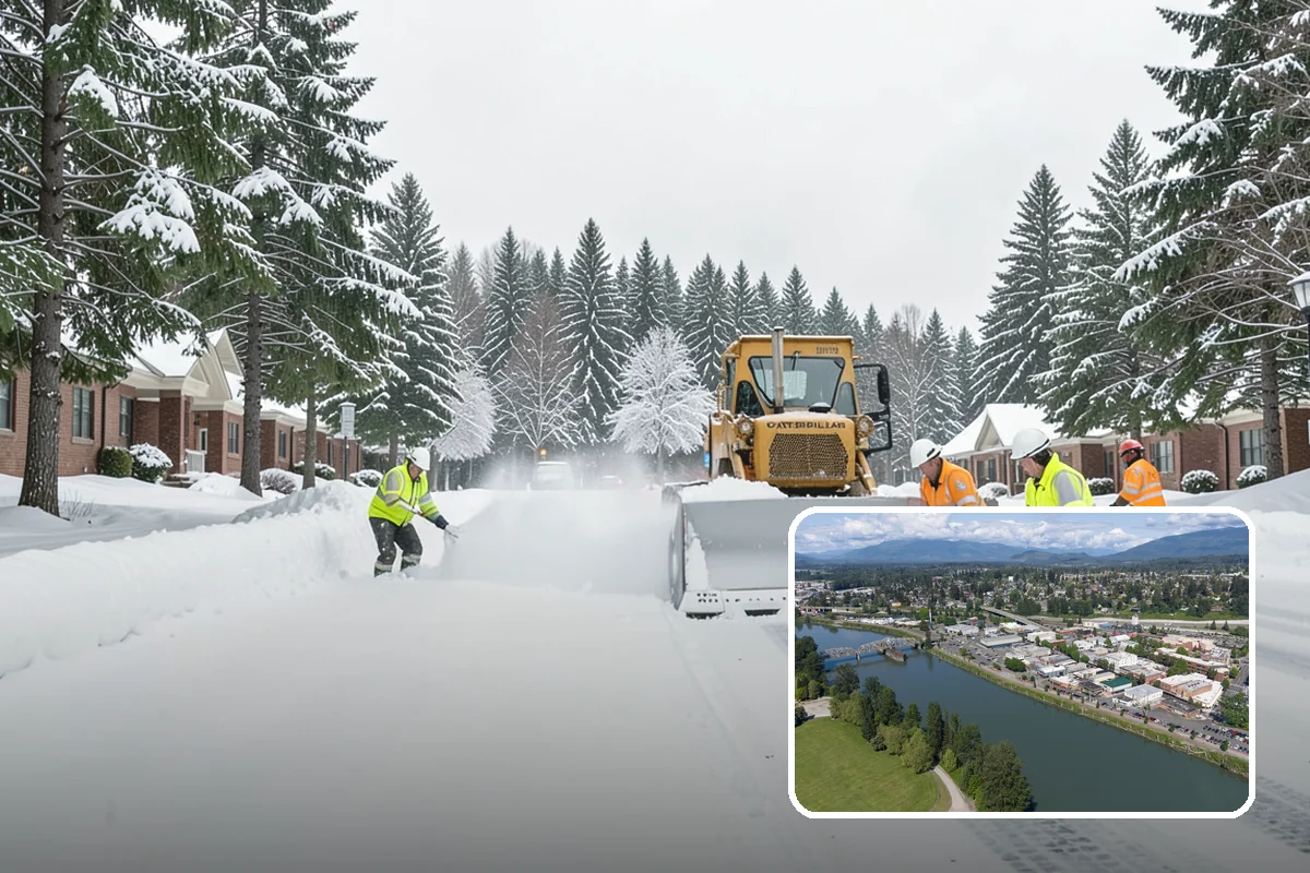 Retail Parking Lot Snow Removal in Mount Vernon, Skagit County, WA - Cleared lots that keep shoppers coming during storms