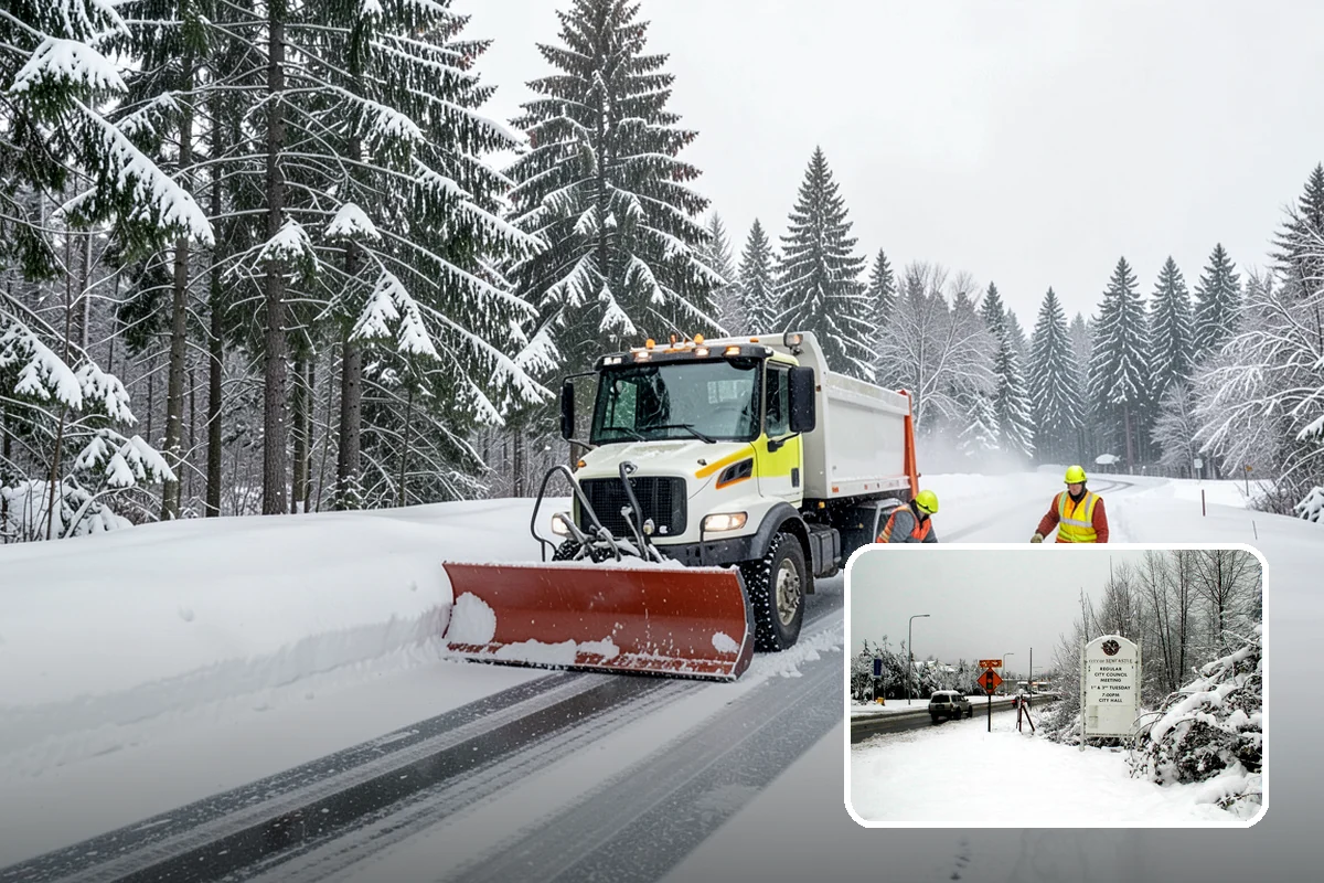 Retail Parking Lot Snow Removal in Newcastle, King County, WA - Cleared lots that keep shoppers coming during storms