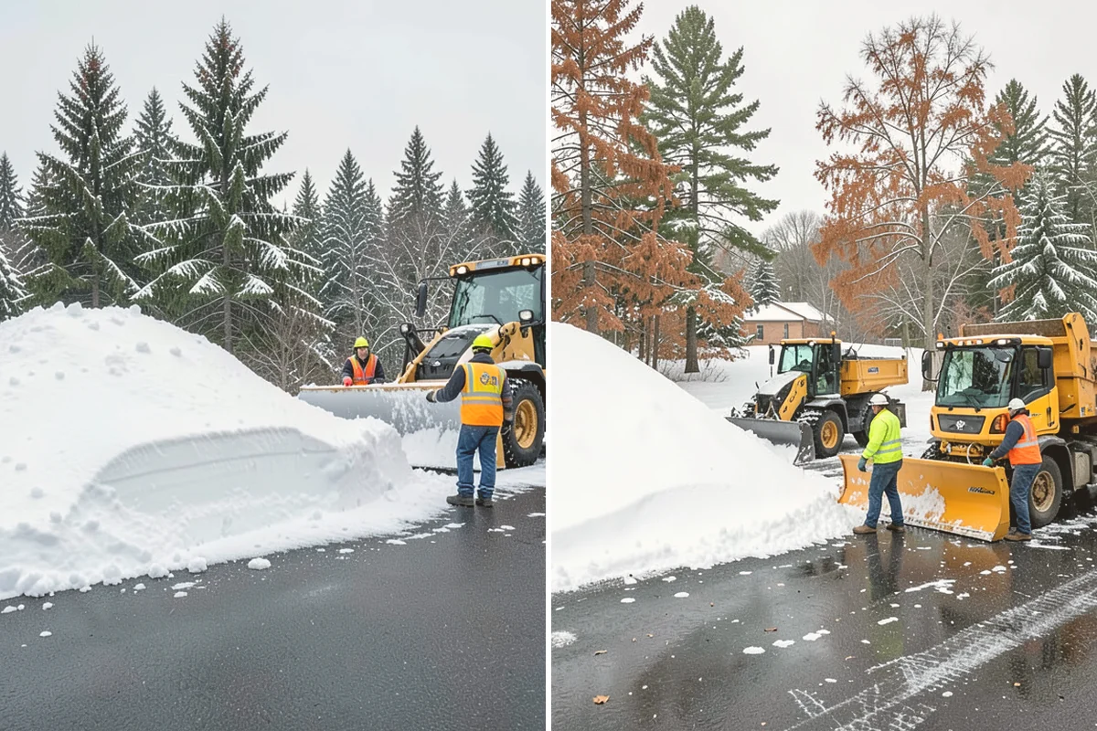 Retail Parking Lot Snow Removal in Newcastle, King County, WA - Review store hours, high-traffic zones, and cart return areas