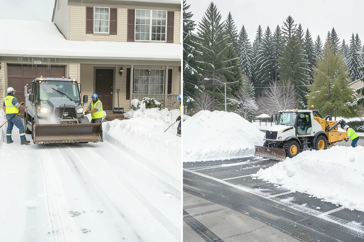 Retail Parking Lot Snow Removal in North Bend, King County, WA - Review store hours, high-traffic zones, and cart return areas