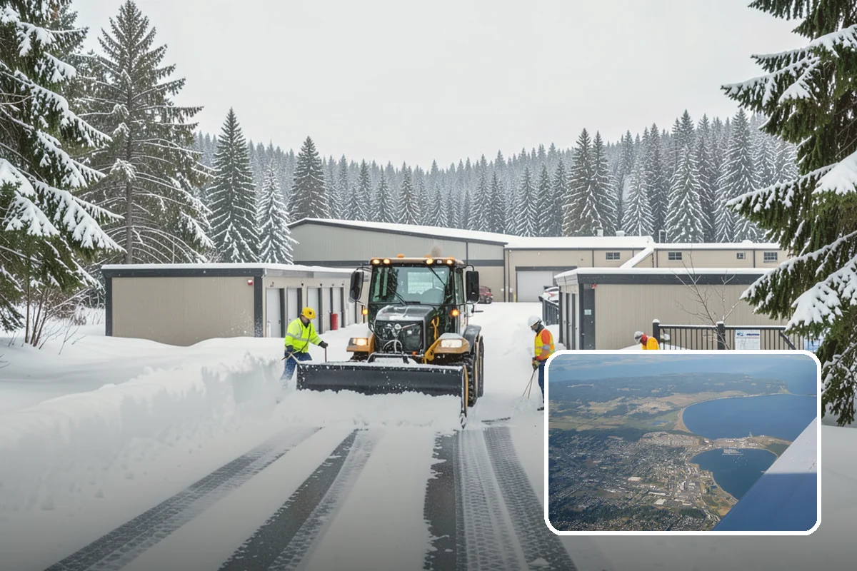 Retail Parking Lot Snow Removal in Oak Harbor, Island County, WA - Cleared lots that keep shoppers coming during storms