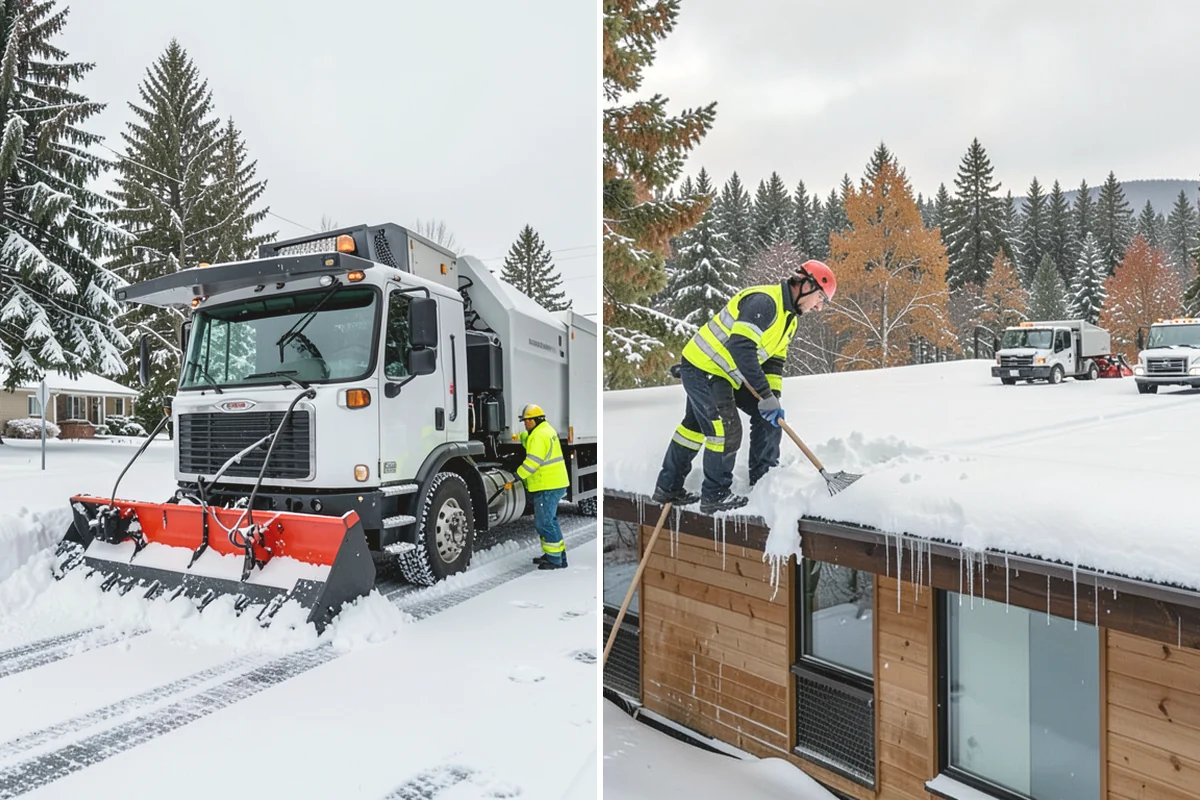Retail Parking Lot Snow Removal in Oak Harbor, Island County, WA - Review store hours, high-traffic zones, and cart return areas
