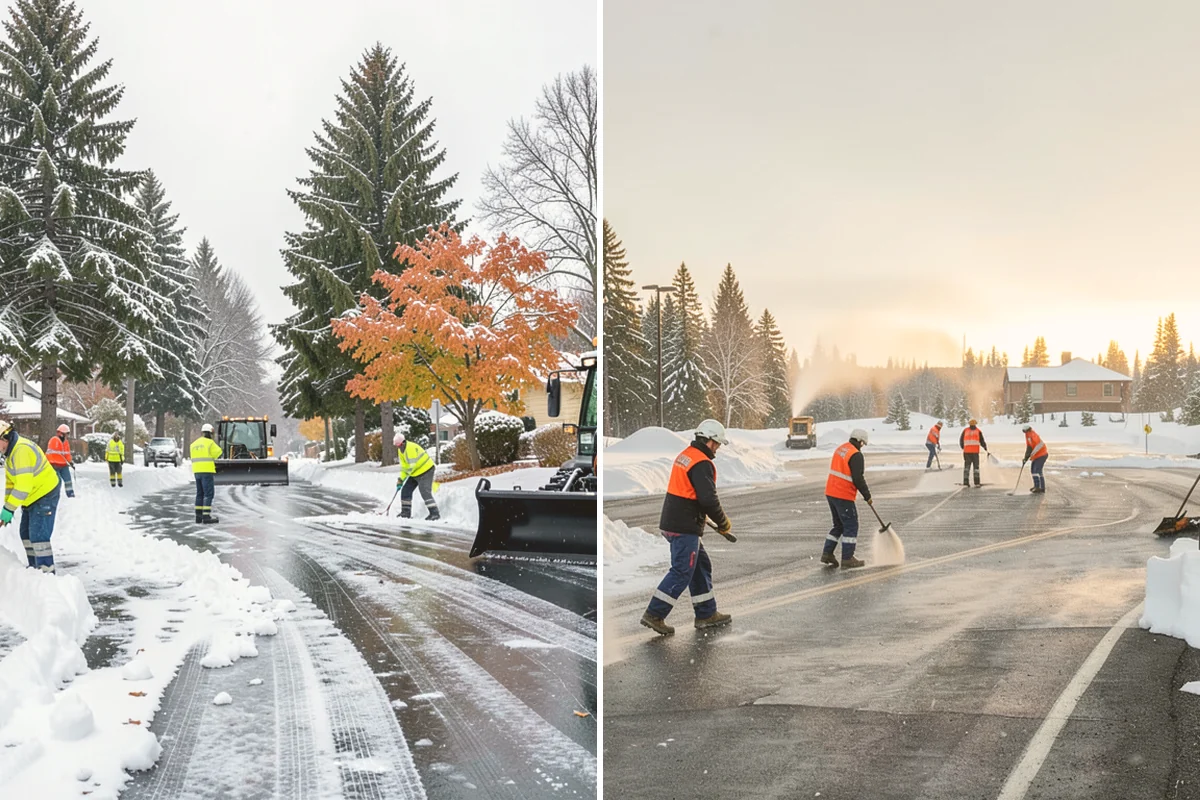 Retail Parking Lot Snow Removal in Orting, Pierce County, WA - Review store hours, high-traffic zones, and cart return areas