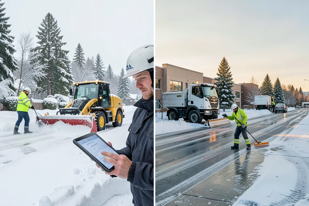 Retail Parking Lot Snow Removal in SeaTac, King County, WA - Review store hours, high-traffic zones, and cart return areas