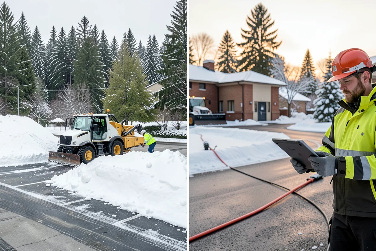 Retail Parking Lot Snow Removal in Seattle, King County, WA - Review store hours, high-traffic zones, and cart return areas