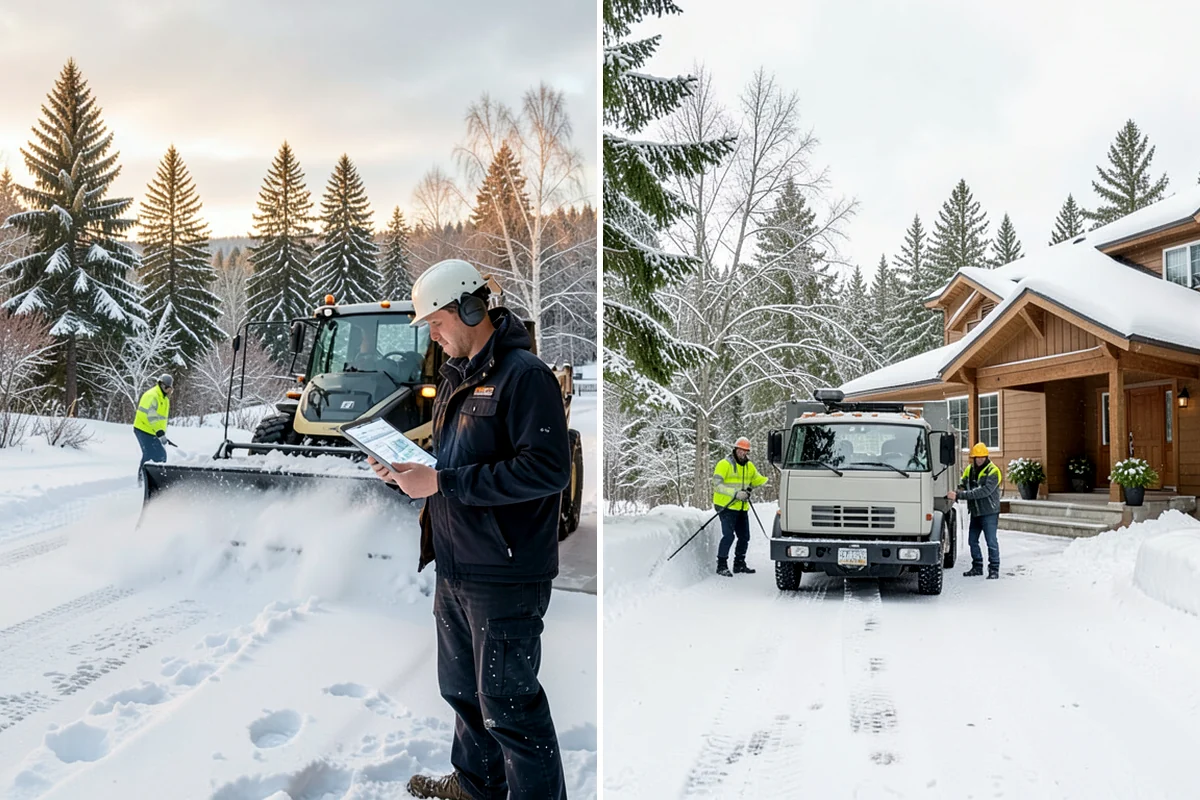 Retail Parking Lot Snow Removal in Sedro-Woolley, Skagit County, WA - Review store hours, high-traffic zones, and cart return areas