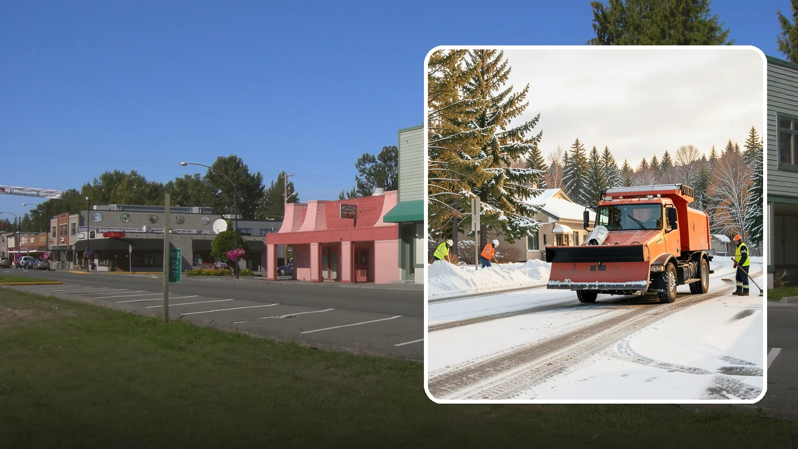Retail Parking Lot Snow Removal in Snoqualmie, King County, WA - Protect foot traffic and sales by keeping your retail parking lot cleared and safe through every Western Washington winter...