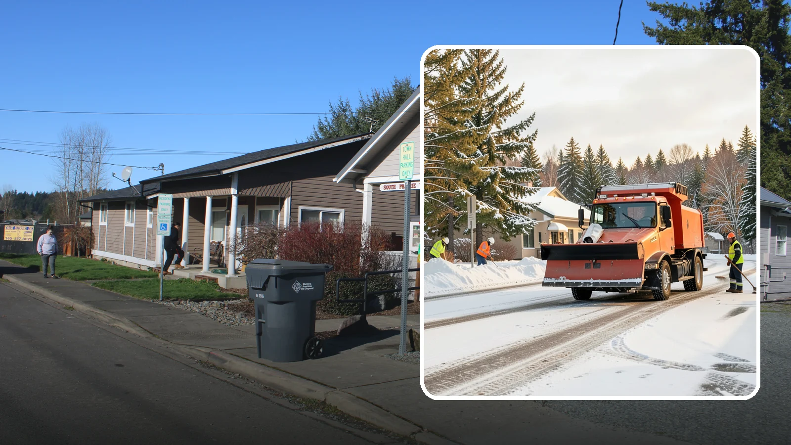Retail Parking Lot Snow Removal in South Prairie, Pierce County, WA - Protect foot traffic and sales by keeping your retail parking lot cleared and safe through every Western Washington winter...