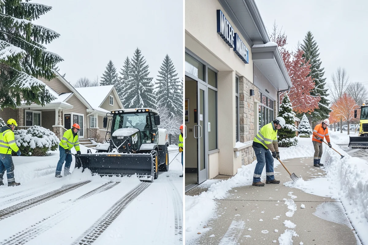 Retail Parking Lot Snow Removal in South Prairie, Pierce County, WA - Review store hours, high-traffic zones, and cart return areas