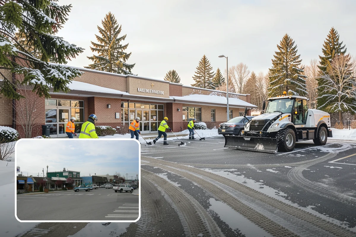 Retail Parking Lot Snow Removal in Stanwood, Snohomish County, WA - Cleared lots that keep shoppers coming during storms