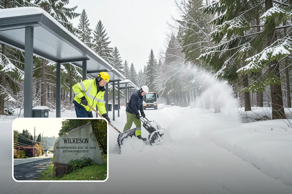 Retail Parking Lot Snow Removal in Wilkeson, Pierce County, WA - Cleared lots that keep shoppers coming during storms