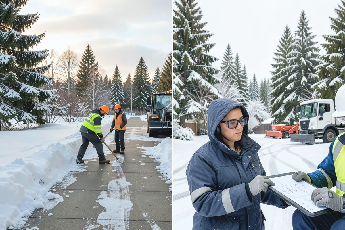 Retail Parking Lot Snow Removal in Wilkeson, Pierce County, WA - Review store hours, high-traffic zones, and cart return areas