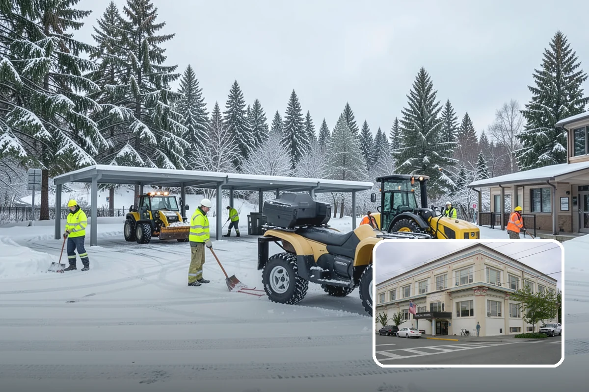 Retail Snow Hauling in Anacortes, Skagit County, WA - Keeps storefronts visible and parking fully open