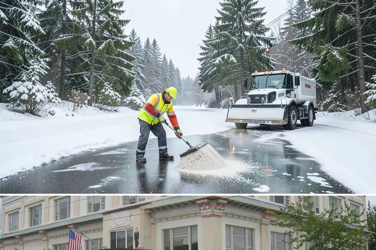 Retail Snow Hauling in Anacortes, Skagit County, WA - Retail hauling is best done after accumulation builds or when repeated freezes turn storefront piles into lasting ice.