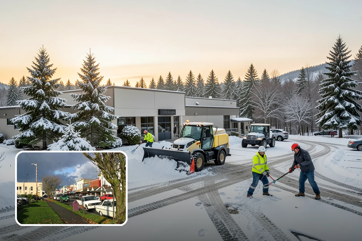 Retail Snow Hauling in Arlington, Snohomish County, WA - Keeps storefronts visible and parking fully open