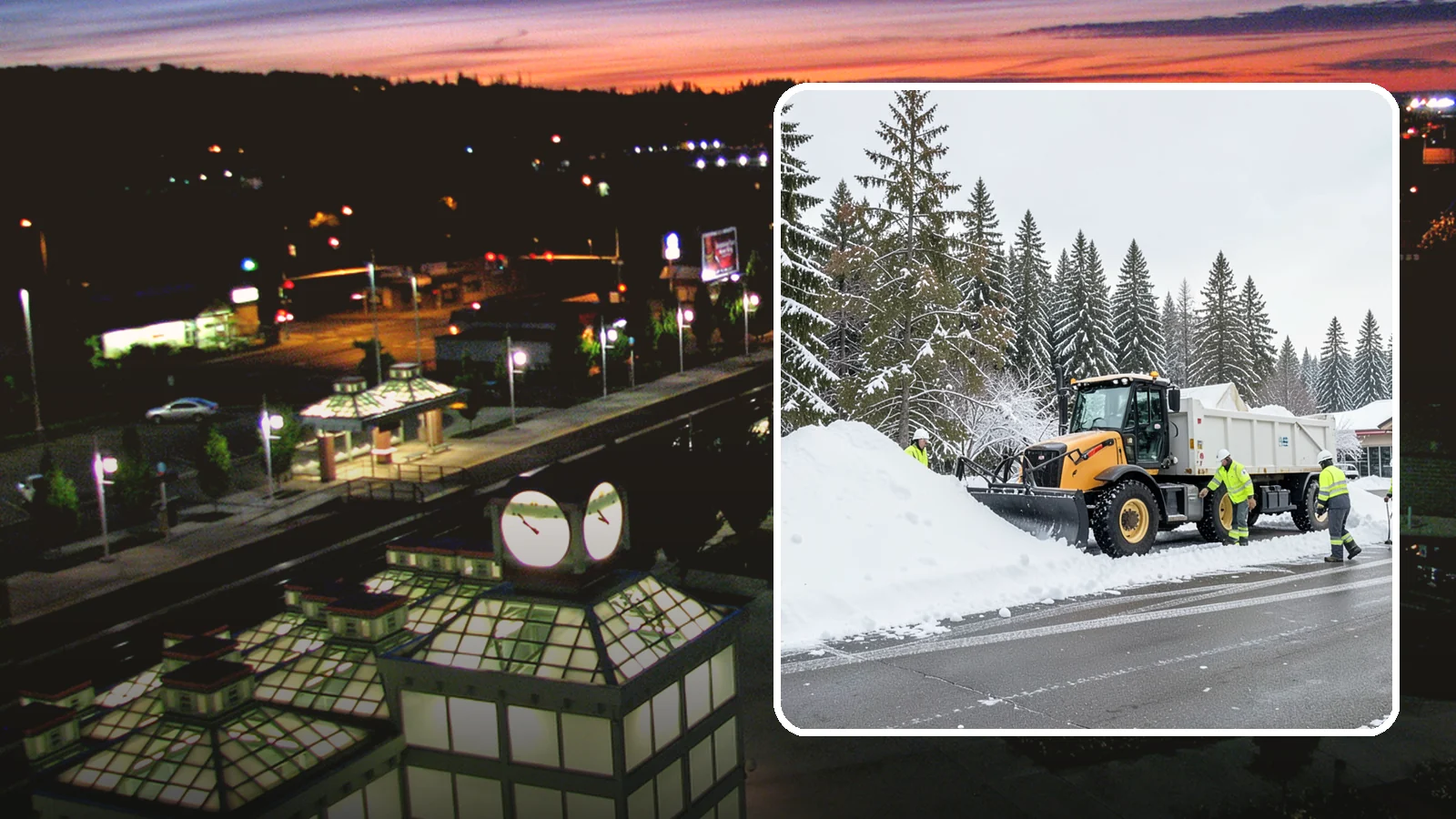 Retail Snow Hauling in Auburn, King County, WA - We haul snow away from retail storefronts and lots so customer parking and entrances stay open and inviting.