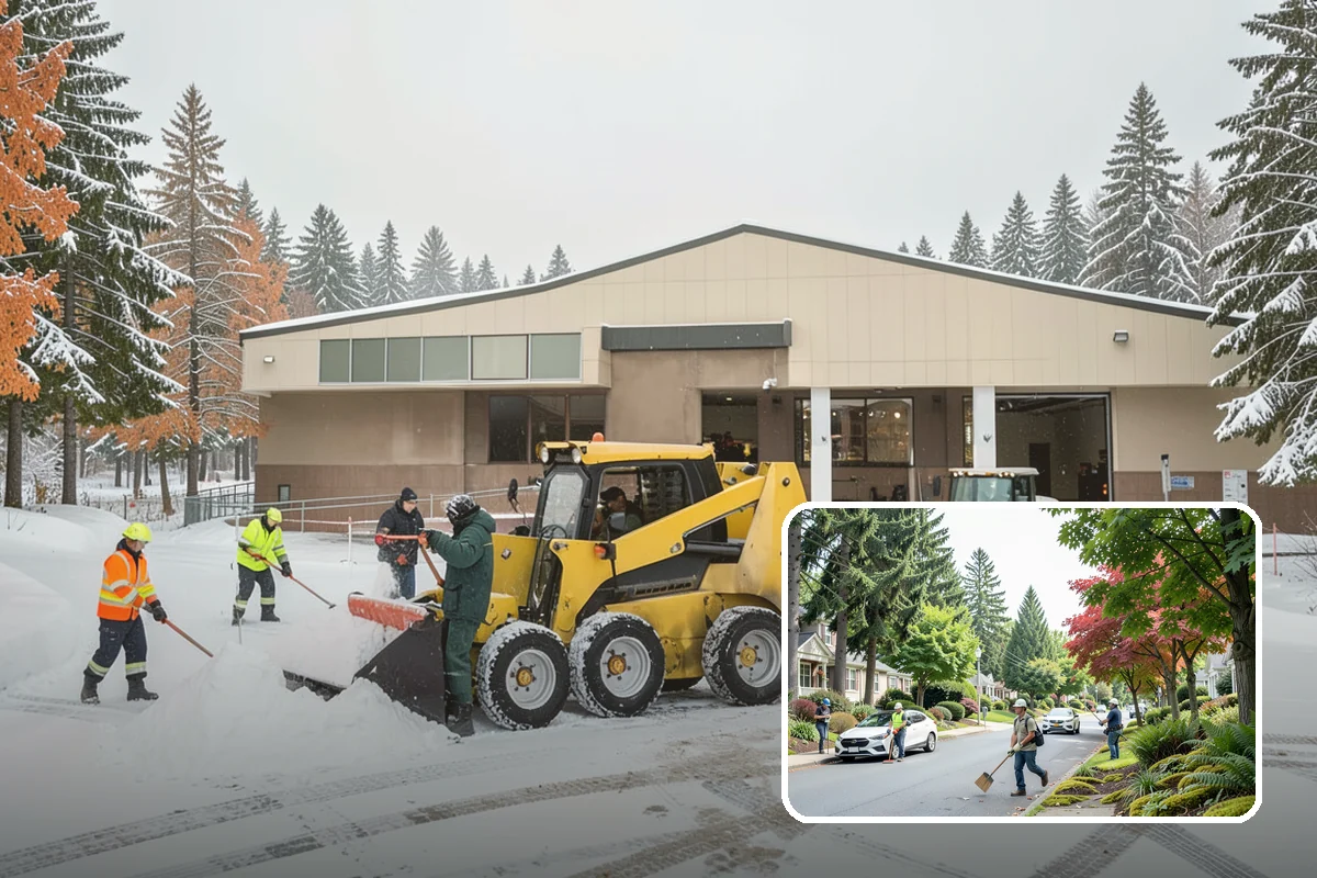 Retail Snow Hauling in Beaux Arts Village, King County, WA - Keeps storefronts visible and parking fully open